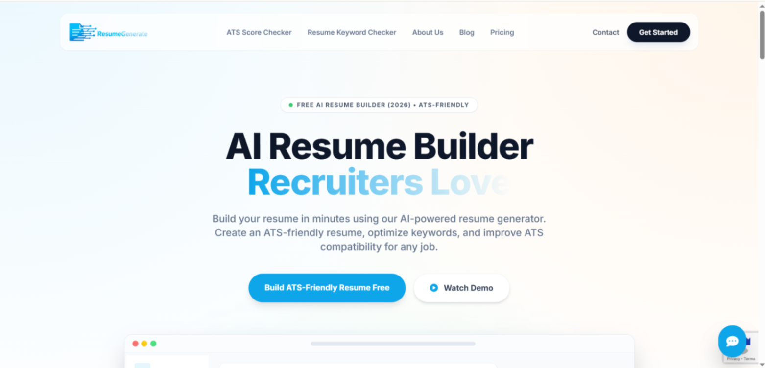 ResumeGenerate screenshot and logo